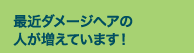 最近ダメージヘアの人が増えています！