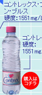 コントレックス 硬度：1551mg/L