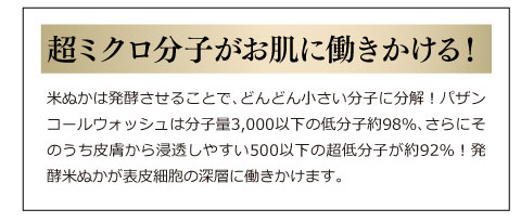 超ミクロ分子がお肌に働きかける！