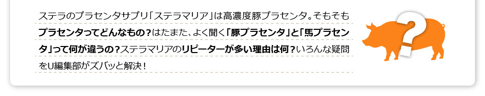 ステラのプラセンタサプリ「ステラマリア」は高濃度豚プラセンタ。そもそもプラセンタってどんなもの？