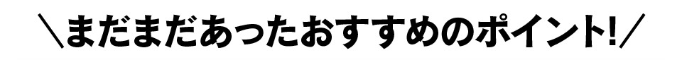 まだまだあったおすすめのポイント！