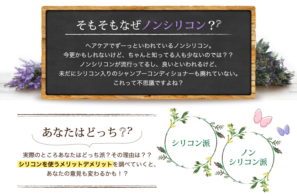 そもそもなぜノンシリコン？？ヘアケアでずーっといわれているノンシリコン。今更かもしれないけど、ちゃんと知ってる人も少ないのでは？？ノンシリコンが流行ってるし、良いといわれるけど、未だにシリコン入りのシャンプーコンディショナーも廃れていない。これって不思議ですよね？