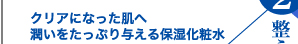 Step2 整える クリアになった肌へ潤いをたっぷり与える保湿化粧水