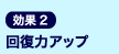 効果2回復力アップ