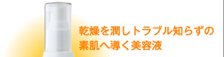 乾燥を潤しトラブル知らずの素肌へ導く美容液