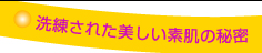 洗練された美しい素肌の秘密