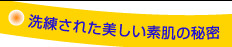 洗練された美しい素肌の秘密