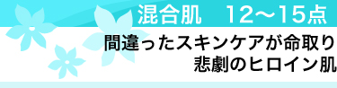 混合肌　12〜15点　間違ったスキンケアが命取り　悲劇のヒロイン肌