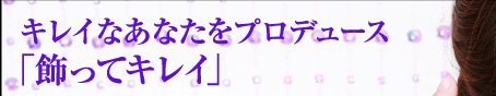 キレイなあなたをプロデュース「飾ってキレイ」