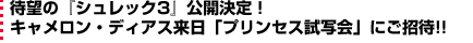 待望の『シュレック3』公開決定！ キャメロン・ディアス来日「プリンセス試写会」にご招待!!
