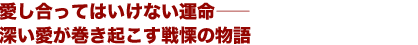 愛し合ってはいけない運命——深い愛が巻き起こす戦慄の物語