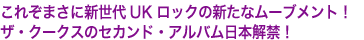 これぞまさに新世代UKロックの新たなムーブメント！
ザ・クークスのセカンド・アルバム日本解禁！
