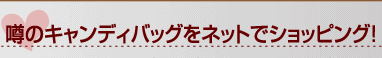 噂のキャンディバッグをネットでショッピング！