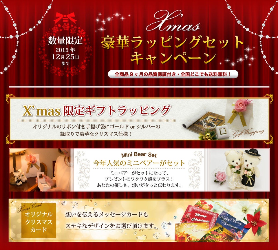 X’mas豪華ラッピングセットキャンペーン