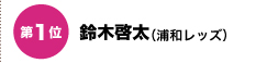 第１位　鈴木啓太（浦和レッズ）