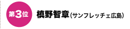 第3位 牧野 安正(サンフレッチェ広島)