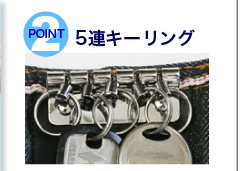 POINT2 5連キーリング