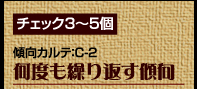 チェック3〜5個　傾向カルテ：C-2　何度も繰り返す傾向