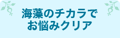 海藻のチカラでお悩みクリア