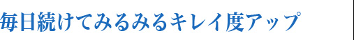 毎日続けてみるみるキレイ度アップ