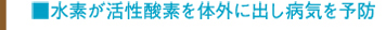 ■水素が活性酸素を体外に出し病気を予防