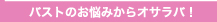 バストのお悩みからオサラバ！