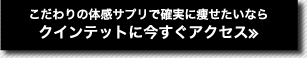 こだわりの体感サプリで確実に痩せたいならクインテットに今すぐアクセス≫