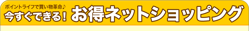 ポイントライフで買い物革命　今すぐできる！　お得ネットショッピング