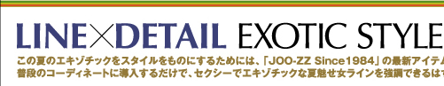 LINE×DETAIL EXOTIC STYLE