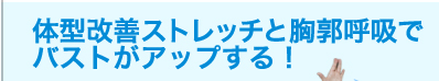 体型改善ストレッチと胸郭呼吸でバストがアップする！