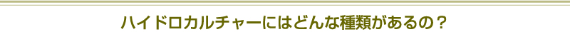 ハイドロカルチャーにはどんな種類があるの？