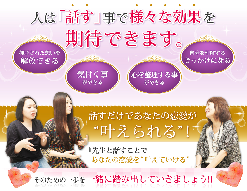 人は「話す」事で様々な効果を期待できます。抑圧された想いを解放できる。気付く事ができる。心を整理する事ができる。自分を理解するきっかけになる。