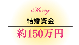 結婚資金　約150万円