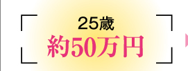 25歳　約50万円